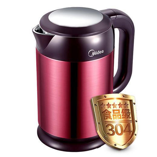 南5美的（Midea）MK-HJ1708（HJ1708a）304不锈钢电热水壶 商品图0