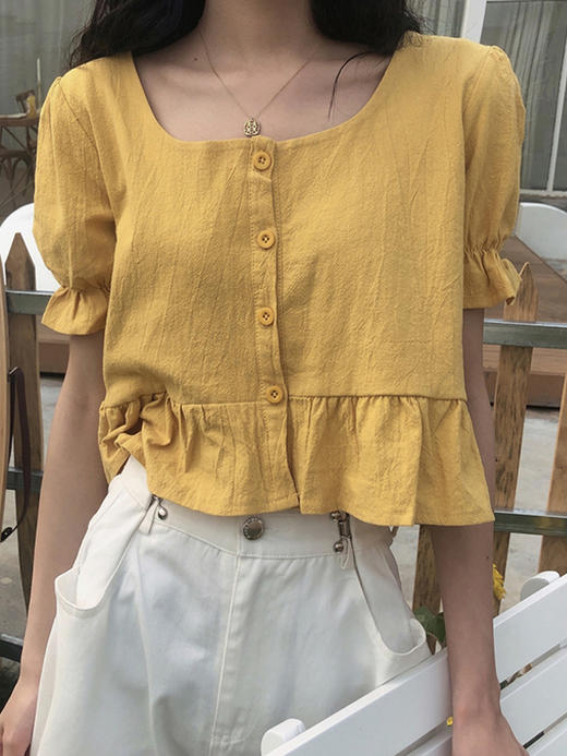 裁缝学苑AG78 短袖衬衫服装纸样女上衣衬衣衣服图纸泡泡袖裁剪图 商品图1