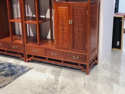 红桥红  家具严选  缅甸花梨（大果紫檀）  【226 回纹雕花 博古架】 商品图8