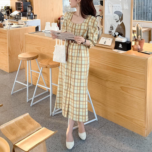 裁缝学苑AG74方领连衣裙纸样复古女中长款裙子新款夏季服装打版图 商品图3