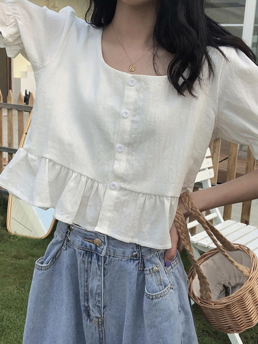 裁缝学苑AG78 短袖衬衫服装纸样女上衣衬衣衣服图纸泡泡袖裁剪图 商品图2