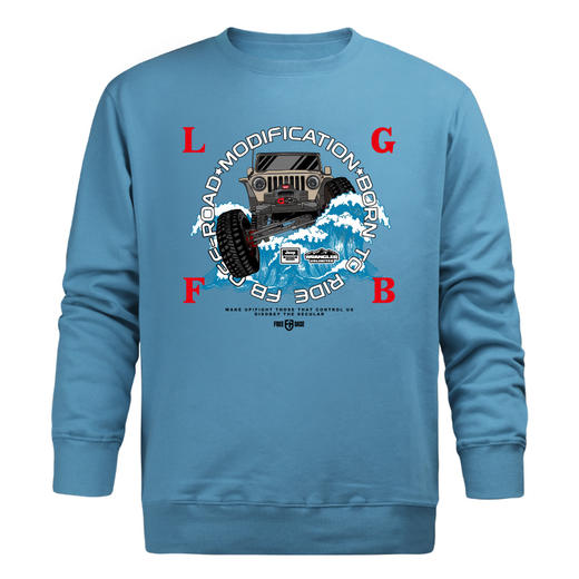 自有基地个性越野车浪花图案秋冬圆领套头卫衣打底衫 NMT-1199 商品图0