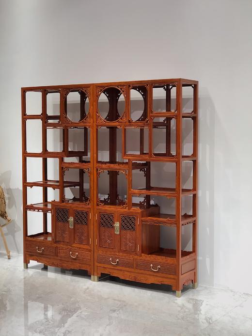 红桥红  家具严选  缅甸花梨（大果紫檀）  【200福庆有余 博古架】 商品图1