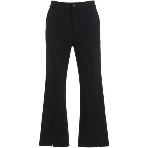 乔万尼新款裤子微喇前开叉修身显瘦显高橡筋高弹休闲九分裤ES3F507 商品图4