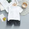 HQB-YMM2020年夏季新品西装苹果领短袖儿童t恤套装时尚爆款 商品缩略图4