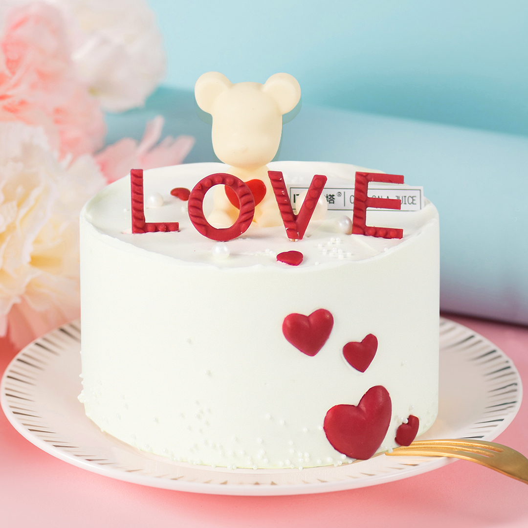 【爱乐熊】酸奶油，新鲜水果夹心；似爱情般，干净纯洁又脸红心跳！七夕  情人节  表白  女友  恋人