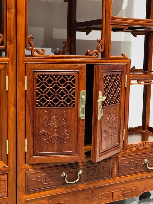 红桥红  家具严选  缅甸花梨（大果紫檀）  【200福庆有余 博古架】 商品图3