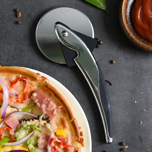 百钻披萨轮刀不锈钢滚刀 家用比萨切刀 切割披萨专用刀烘焙工具 商品图1