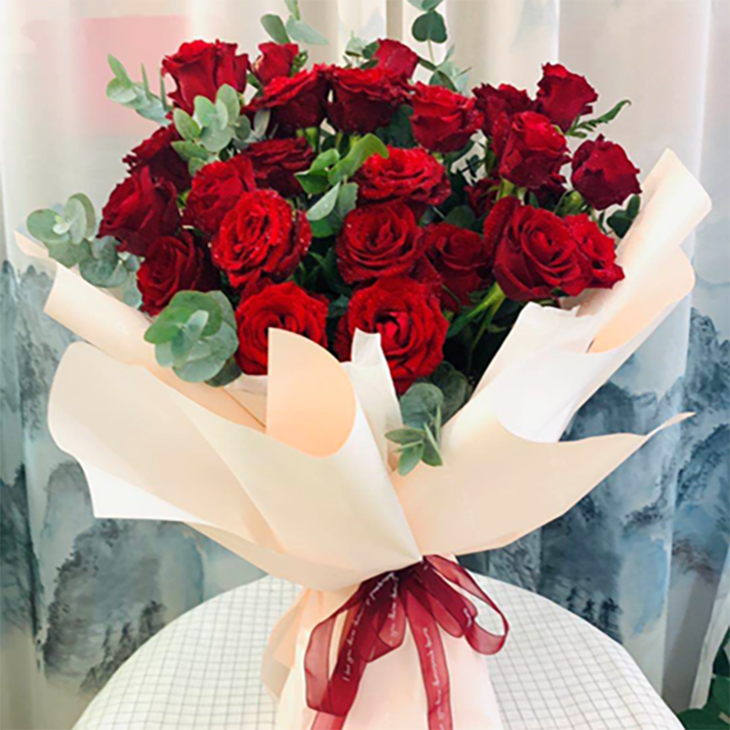七夕情人节三生有约玫瑰花束 33枝/捧