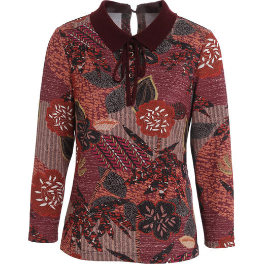 乔万尼早秋上衣女翻领系带设计感收腰显瘦短款气质长袖衬衫ES3C505 商品图4