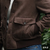 Takisada 日本进口梭织麂皮绒深棕色A1飞行员夹克 商品缩略图4