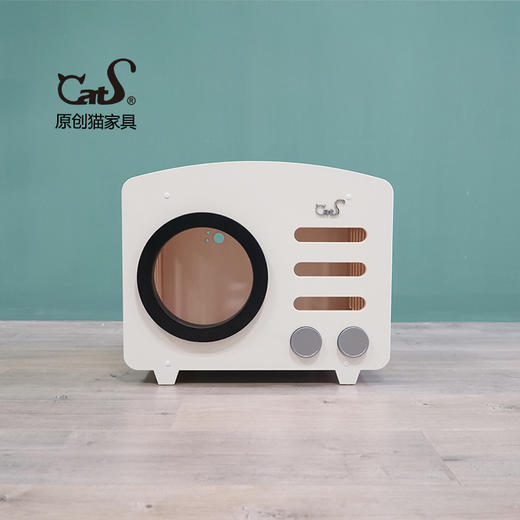 CatS猫家具 复古收音机拼色木制猫屋猫窝 猫咪玩具 包邮 商品图0