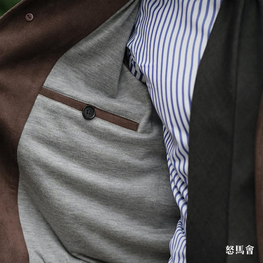 Takisada 日本进口梭织麂皮绒深棕色A1飞行员夹克 商品图5