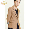 乔万尼新款经典款收腰短款风衣驼色拼接气质款职业装正装ES3B571 商品缩略图2