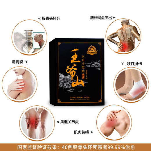 王爷山 医用冷敷贴1号筋骨冷敷贴 6片 商品图5