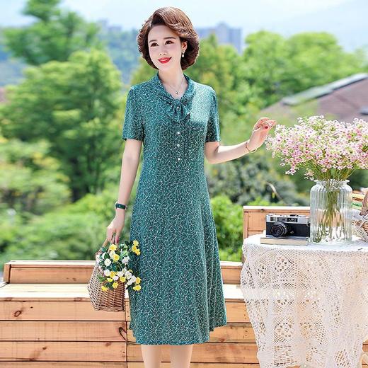 CYY-0023夏新款妈妈装洋气碎花长裙 商品图0