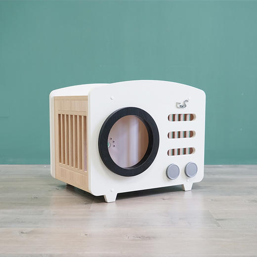 CatS猫家具 复古收音机拼色木制猫屋猫窝 猫咪玩具 包邮 商品图1