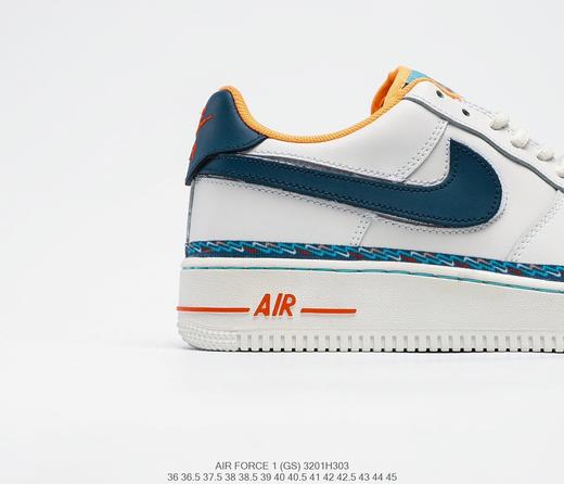 耐克Foot Locker x Nike Air Force 1 Low GS"Swoosh Chain"空军一号经典百搭休闲运动板鞋 商品图4