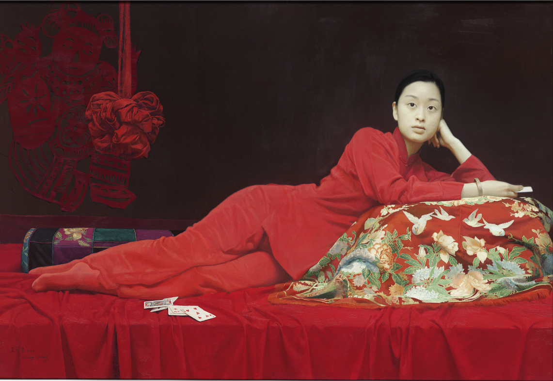 王沂东限量签名版画——红绣球