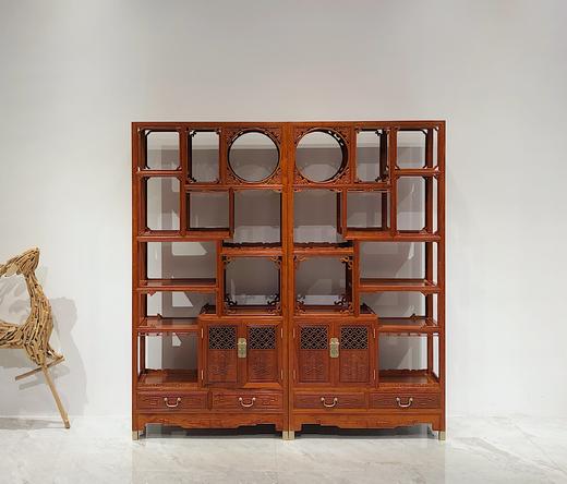红桥红  家具严选  缅甸花梨（大果紫檀）  【200福庆有余 博古架】 商品图0