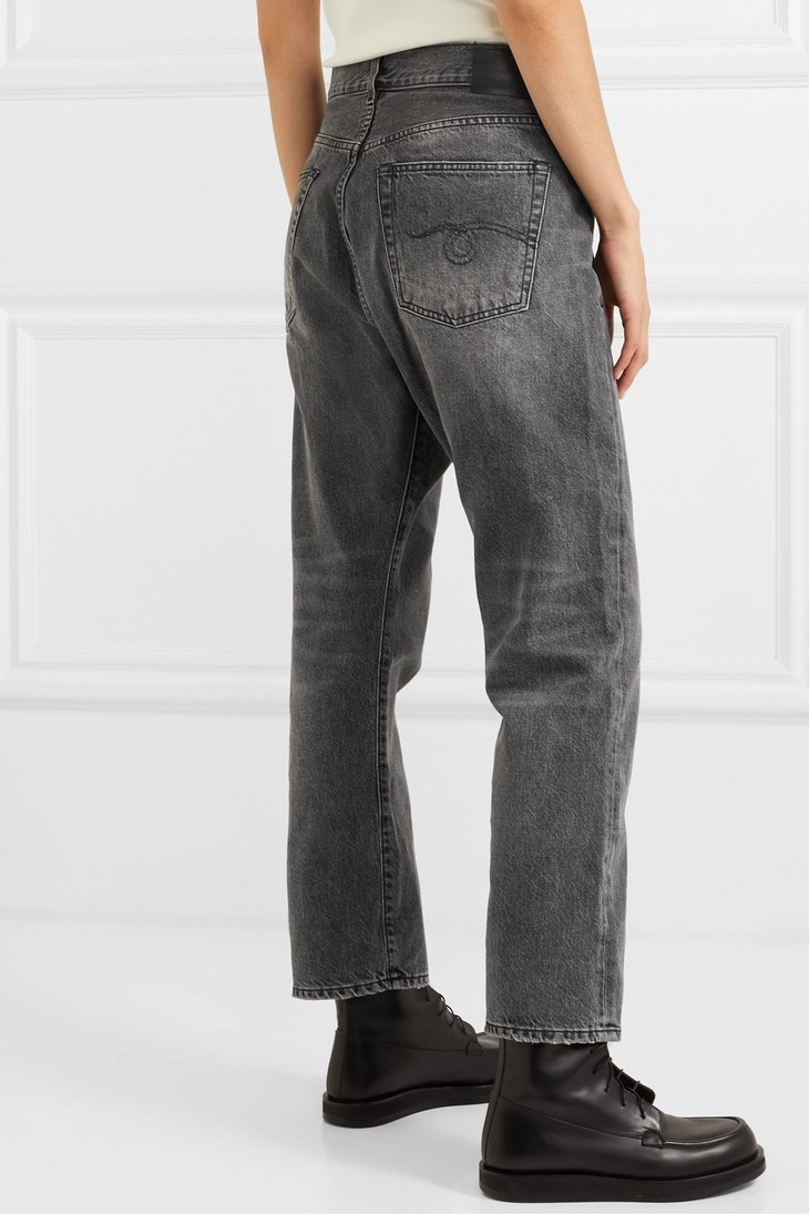 清仓r13男友风个性不规则歪裆宽松阔腿直筒牛仔裤