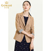 乔万尼新款经典款收腰短款风衣驼色拼接气质款职业装正装ES3B571 商品缩略图1