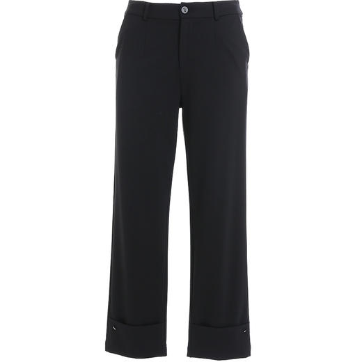 乔万尼新款阔腿裤蓝色休闲气质百搭舒适显瘦七分裤子ES3F512 商品图4