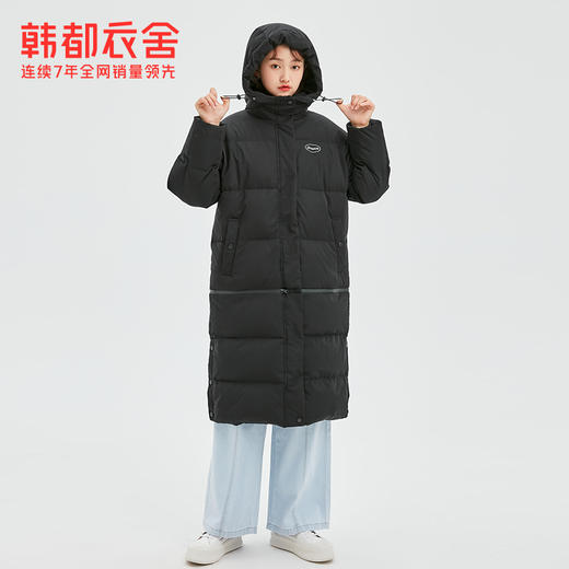 韩都衣舍2020冬季新款宽松三防可拆卸加厚外套长款羽绒服LU9605 商品图1