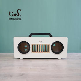 CatS猫家具 复古录音机拼色茶几/木制猫屋猫窝 猫咪玩具 包邮