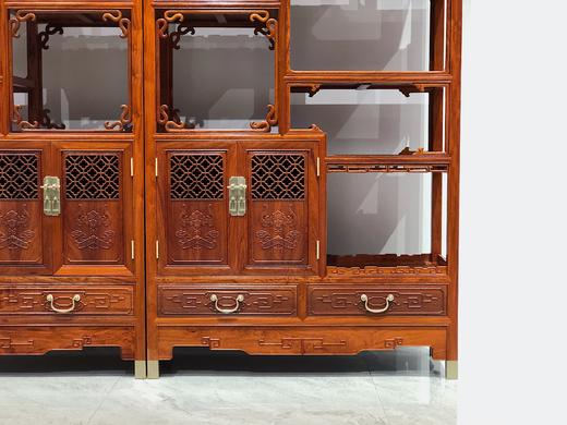 红桥红  家具严选  缅甸花梨（大果紫檀）  【200福庆有余 博古架】 商品图6