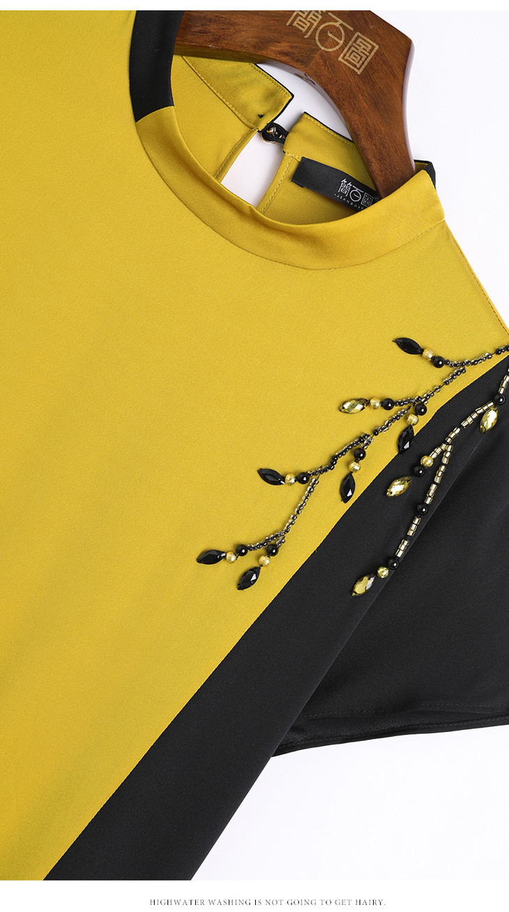 w-655 衬衫女士设计感小众2020秋装新款时尚钉珠长袖上衣