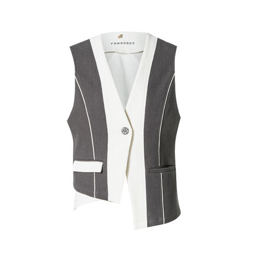 famecoco范可儿马夹背心女气质外搭无袖修身外套F205CA001 商品图4