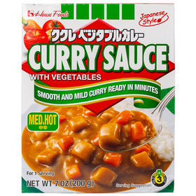 日本进口好侍蔬菜风味咖喱酱200g/盒