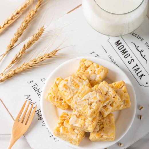 【添加薏米的奶芙,让零食,"健康化"】薏米奶芙 营养即食早餐零食 香糯