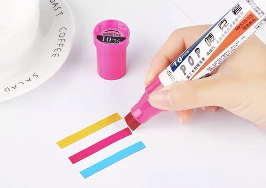 宝克30mm 20mm 10mmPOP唛克笔 海报笔 平头彩色笔美工广告笔文具用品马克笔 可加墨 商品图8