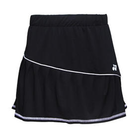 YONEX尤尼克斯新款羽毛球女短裤短裙防走光透气排汗专业场地训练比赛运动下装 女短裙/220159BCR/黑色