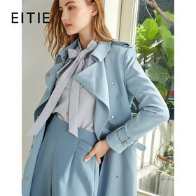 EITIE爱特爱秋季新款时尚洋气大气通勤百搭显瘦风衣外套女长6004711