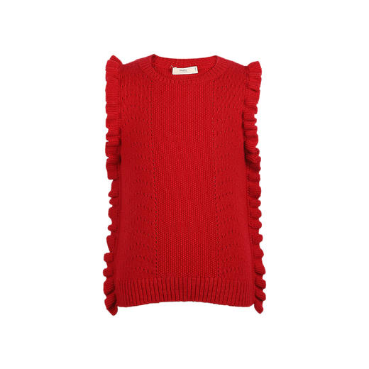 METTE羊绒世家女童中大童2020秋新品100%山羊绒背心无袖保暖毛衣 商品图9