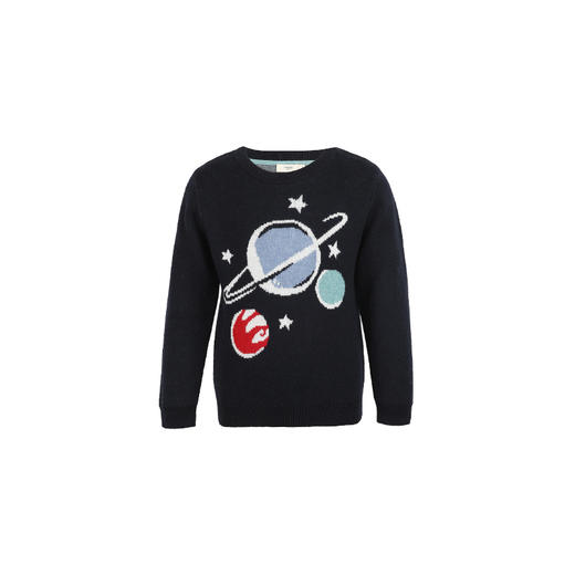 METTE童装男2020秋冬新品中大童男宝星球系列圆领印花针织毛衣 商品图6