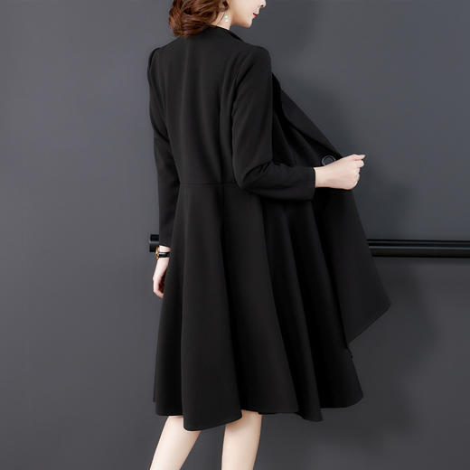 XYX-9283初秋风衣女薄款时尚2020新款洋气收腰显瘦西装领中长款外套潮 商品图1