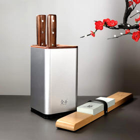 拿铁铁器 | 合手菜刀 中华家刀两件套 手工锻打S1文武双刀家用厨房切片刀砍骨刀