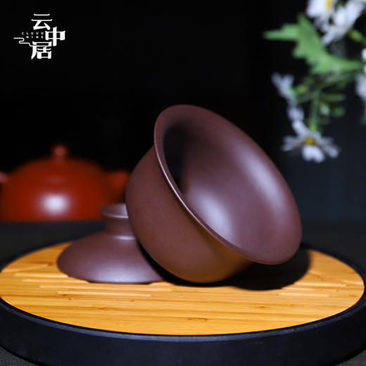 宜兴手工紫砂三才盖碗 商品图2