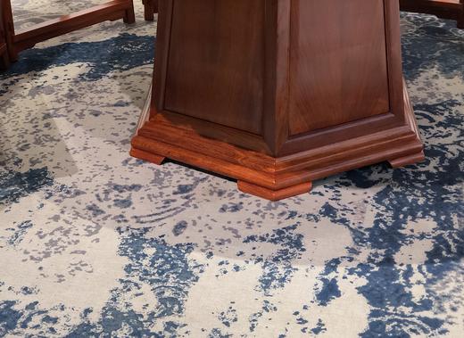 红桥红  家具严选  缅甸花梨（大果紫檀）  【158雕花牙边圆餐桌 十一件套】 商品图7