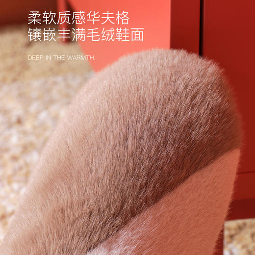 朴西棉拖鞋女家用秋冬室内保暖厚底软底防滑情侣家居棉拖鞋女毛绒 商品图1