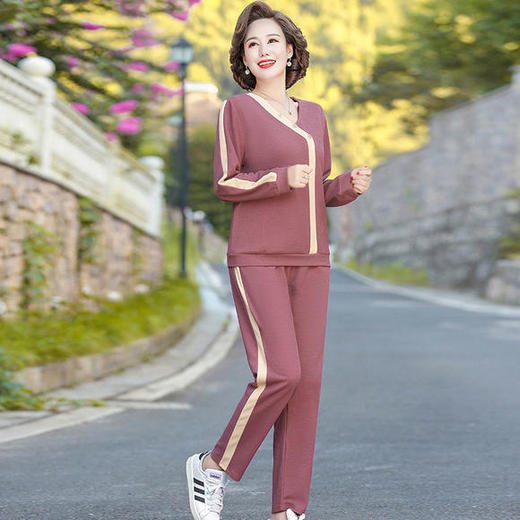 HZ-1457妈妈秋装洋气高贵时尚中老年两件套套装 商品图1