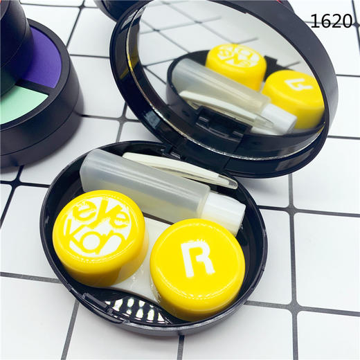 新款凯达1620五光十色简单美瞳盒隐形眼镜盒双联盒~ 商品图2