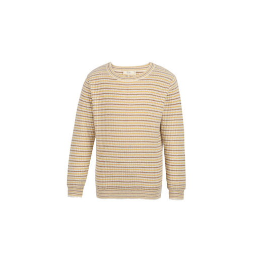 METTE羊绒世家童装女2020秋新品中大童女宝圆领条纹100%山羊绒衫 商品图6