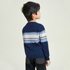 METTE羊绒世家童装中大童2020秋新款100%山羊绒衫男宝圆领保暖条纹毛衣 商品缩略图2