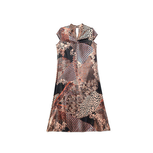 XYX-1280贵夫人2020夏新款气质显瘦豹纹中年阔太太大码女装 商品图4