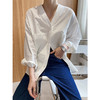 【法式简约V领】慵懒风衬衣 略微宽松 别具一格 既干练又优雅 商品缩略图3
